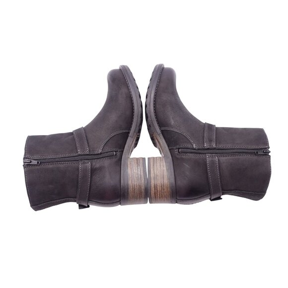 SOLD ❤️ Taos Combo Boots Sz 39 US 8-8.5 Black Leather - Picture 8 of 14